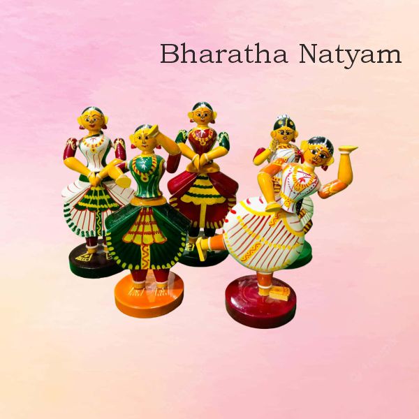 Bharatha Natyam Show Piece — handmade Etikoppaka Bommalu