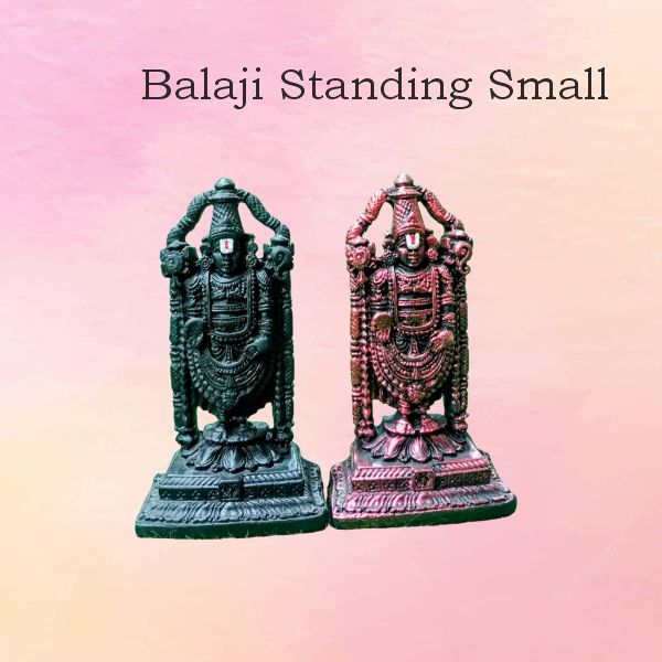 Small Black Balaji — handmade Clay Bommalu
