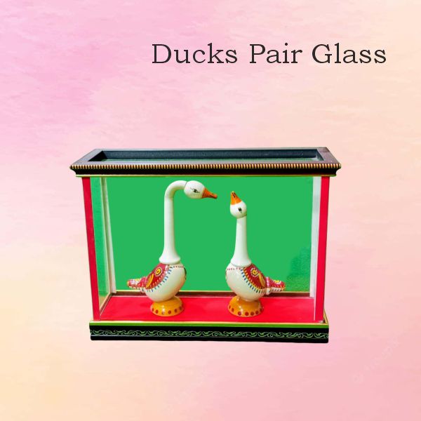 Ducks Pair Glass — handmade Kondapalli Bommalu