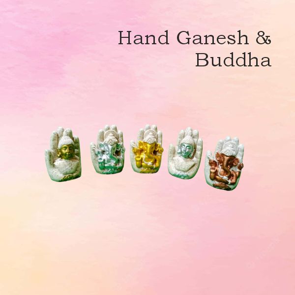 Hand buddha ganesh — handmade Kondapalli Bommalu