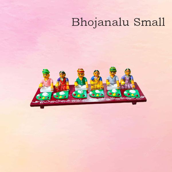 Bhojanalu set vindu square — handmade Kondapalli Bommalu