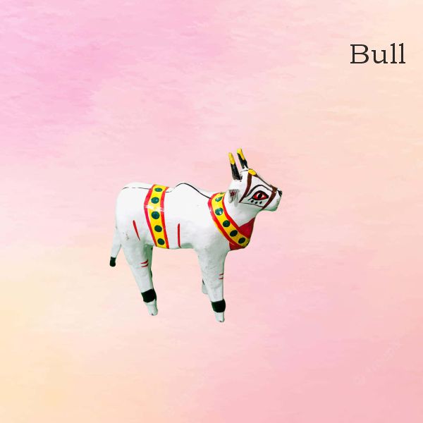 Yeddulu Single Bull — handmade Kondapalli Bommalu