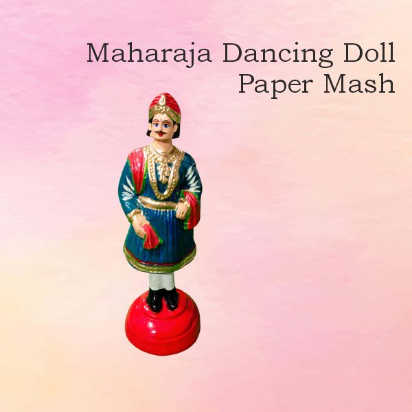 Papermash Maharaja Dancing Doll 10 inch — handmade Kondapalli Bommalu