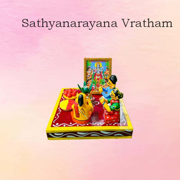 Sathyanarayana vratham — handmade Kondapalli Bommalu