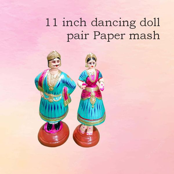 11 inch Pair Dancing Doll — handmade Kondapalli Bommalu