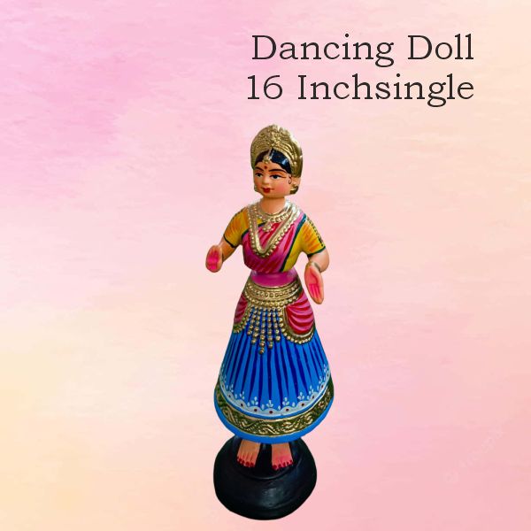 16 inch single dancing doll — handmade Kondapalli Bommalu