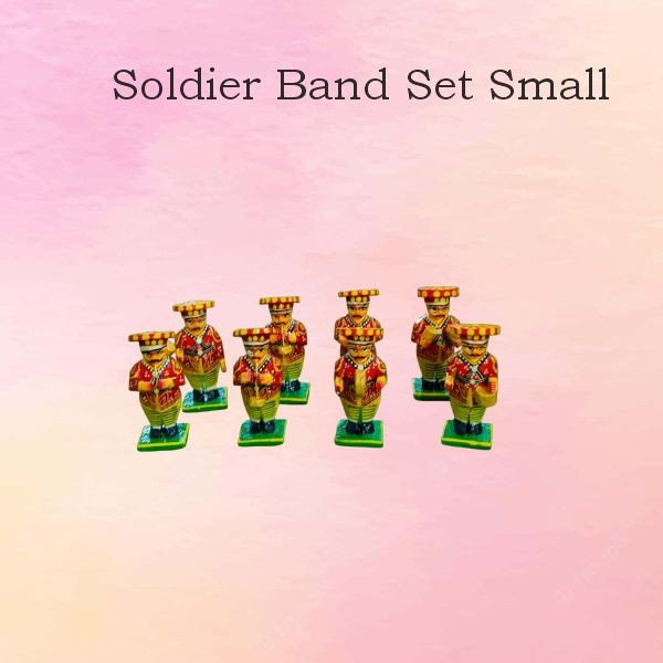Soldier Band Set Small — handmade Kondapalli Bommalu