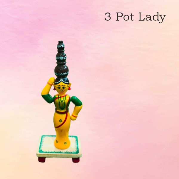 Natural Pot Lady — handmade Etikoppaka Bommalu