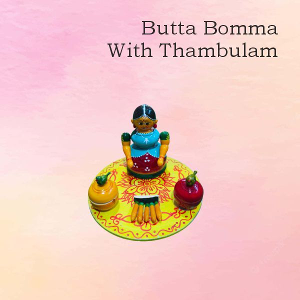 Butta Bomma with Thambulam — handmade Etikoppaka Bommalu