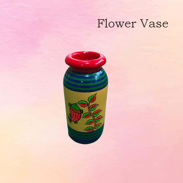 1200/- Flower Vase Medium — handmade Kondapalli Bommalu