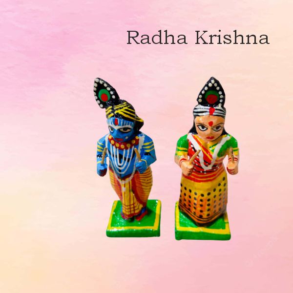 Krishna Radha Pair — handmade Kondapalli Bommalu