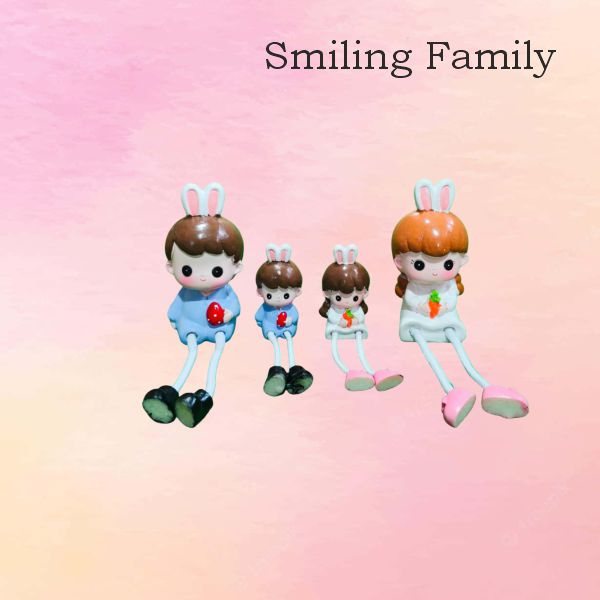 Family Smiling Set — handmade Clay Bommalu
