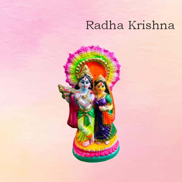 Radha Krishna Clay Small