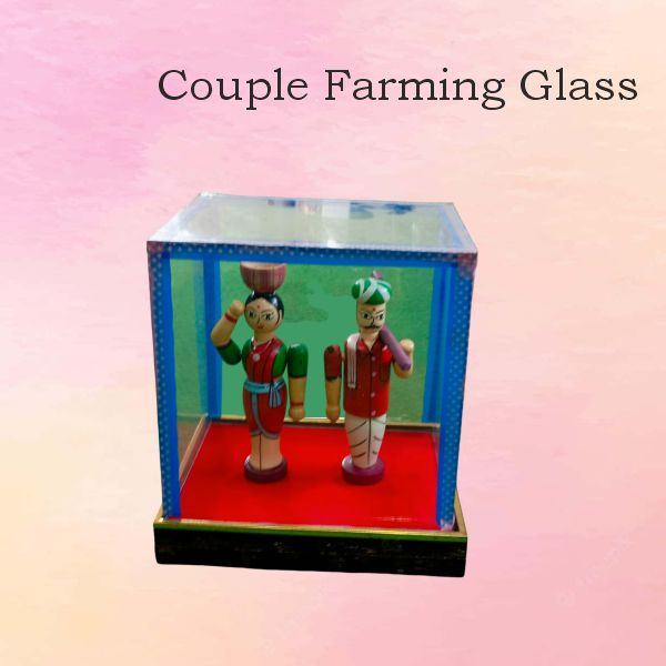 Farming Couple Glass