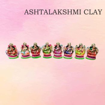 Ashta Laxmi Clay Small