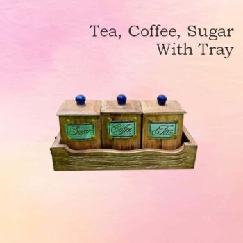 Tea, Coffee, Sugar With Tray